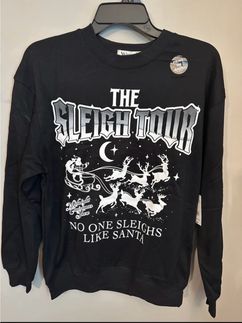 Black Holiday Graphic Sweatshirt - The Sleigh Tour men or women’s super soft !